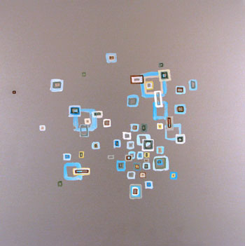 Ling-Wen Tsai, <i>little squares - 10</i>, 2009, acrylic on aluminum, 12� x 12�