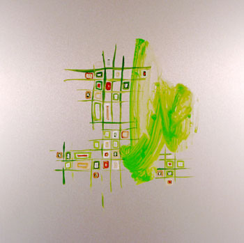 Ling-Wen Tsai, <i>little squares - 11</i>, 2009, acrylic on aluminum, 12� x 12�