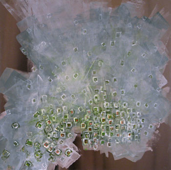 Ling-Wen Tsai, <i>little squares - 12</i>, 2009, acrylic on aluminum, 12� x 12�