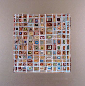 Ling-Wen Tsai, <i>little squares - 3</i>, 2009, acrylic on aluminum, 12� x 12�
