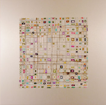 Ling-Wen Tsai, <i>little squares - 4</i>, 2009, acrylic on aluminum, 12� x 12�