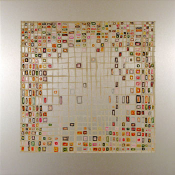 Ling-Wen Tsai, <i>little squares - 5</i>, 2009, acrylic on aluminum, 12� x 12�