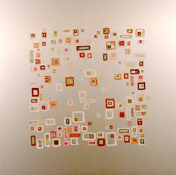 Ling-Wen Tsai, <i>little squares - 8</i>, 2009, acrylic on aluminum, 12� x 12�