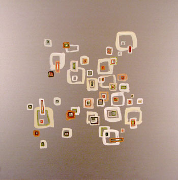 Ling-Wen Tsai, <i>little squares - 9</i>, 2009, acrylic on aluminum, 12� x 12�