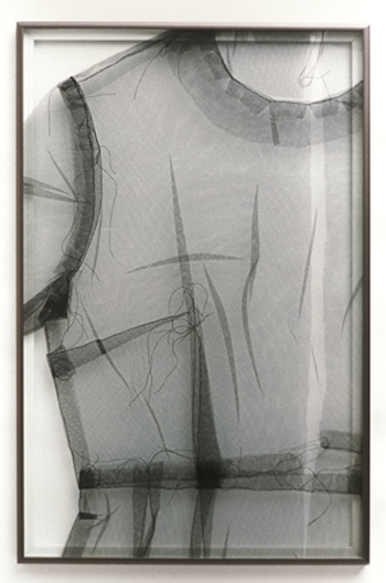 Allison Cooke Brown, Ghost Dress, 2006 tuille, glass and steel