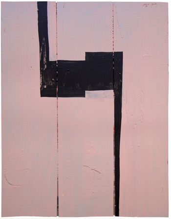 Mark Wethli, <i>Cleave</i>,(2009), acrylic on found wood panel