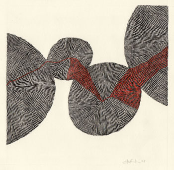 Clint Fulkerson, <i>Vergence</i>, 2008, graphite and ink on paper, 6