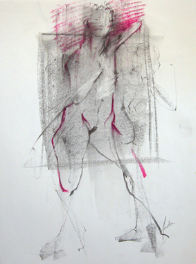Gordon Przybyla, <i>drawing 1407</i>, graphite & oil stick on paper
