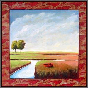 Kate Winn, <i>Two on the Marsh</i>, Acrylic on panel